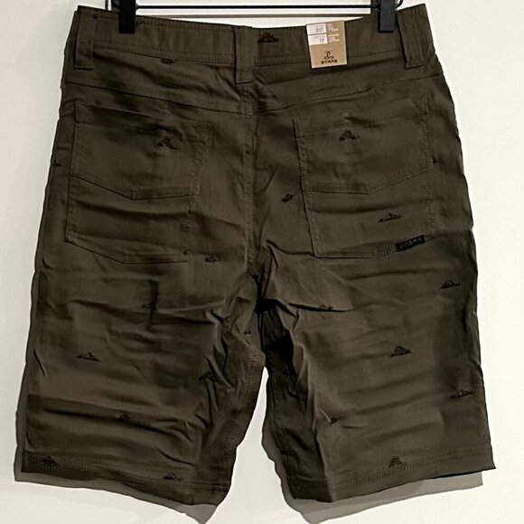 NWT Prana Men's Brion 11 inch Short in Slate Green Crux Rock - Size 30 - Picture 8 of 10
